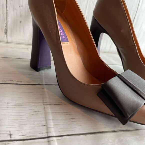 Mojo Moxy Sophia Camel Leather Pumps 6 - Picture 5 of 15